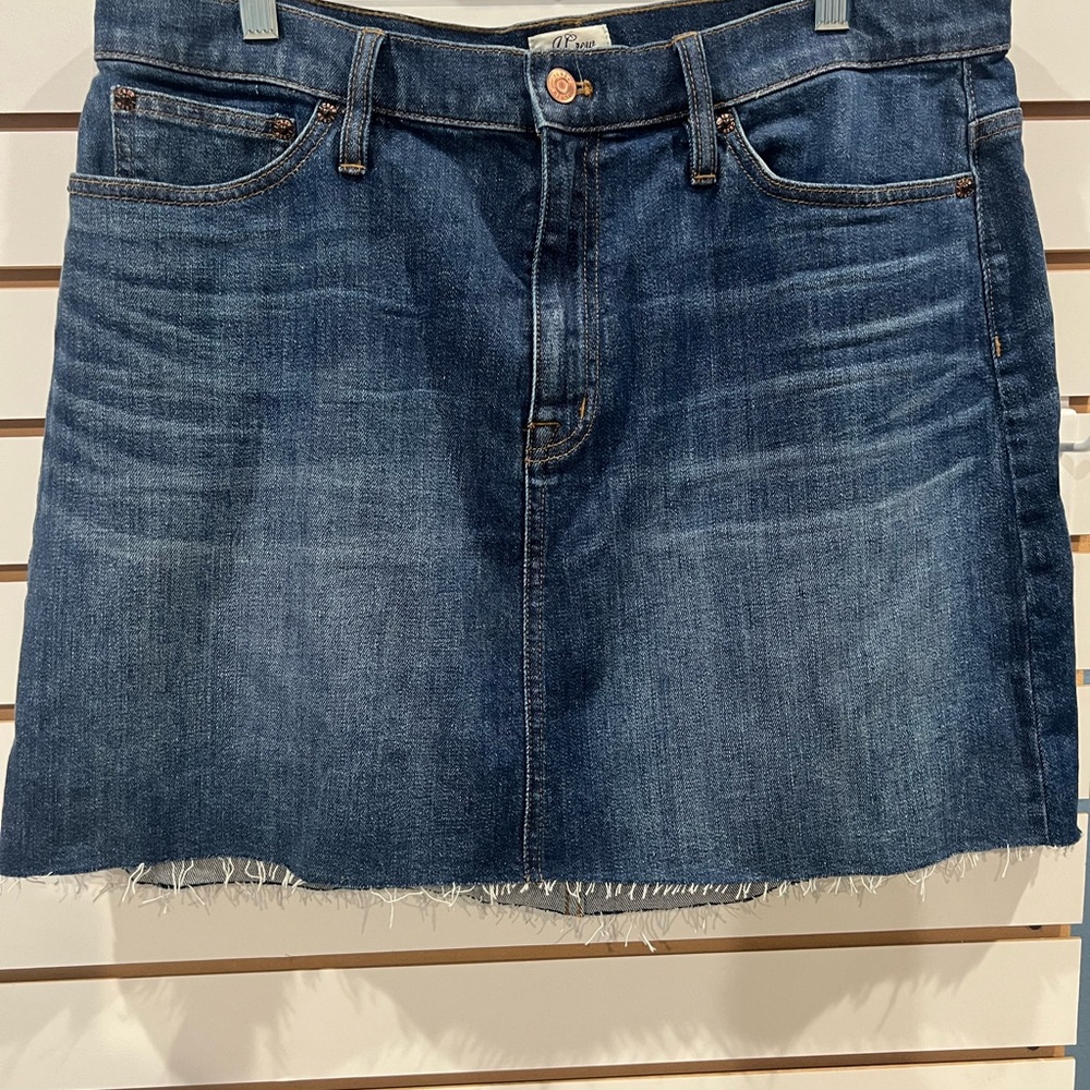 J. Crew Dark Blue Denim Mini Skirt